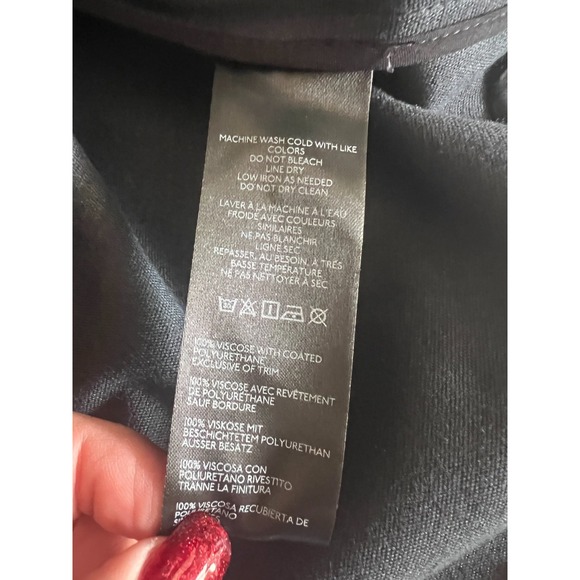 MAEVE By Anthropologie The Colette Black Faux Leather Skirt Women's Size M - Picture 4 of 4